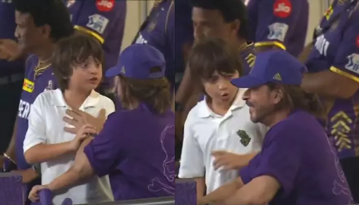 AbRam Khan Scolds His Dad, Shah Rukh Khan, Later Joins The KKR Squad For Andre Russell B