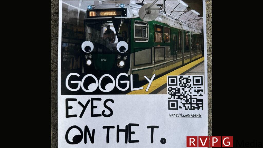 Bostonians march to demand googly eyes on trains