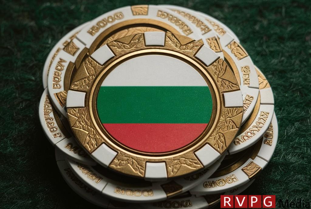 Betting chips emblazoned with the Bulgarian national flag