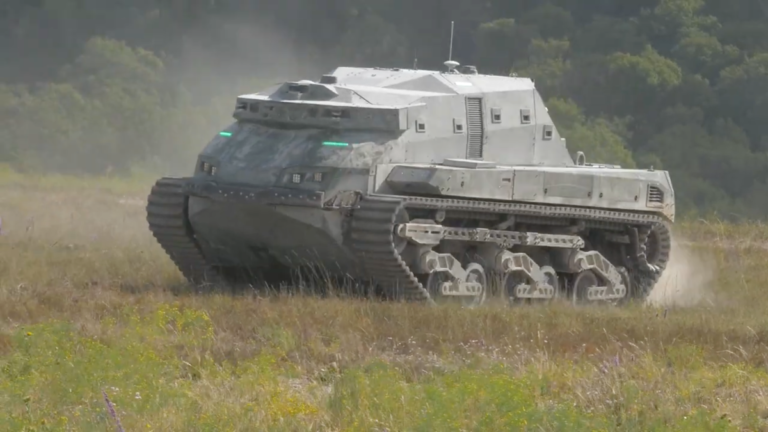 DARPA's new 12-ton robotic tank has glowing green eyes for some reason