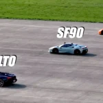 Hybrid Supercar Drag Race: Lamborghini Revuelto Vs Ferrari SF90 Vs Porsche 918