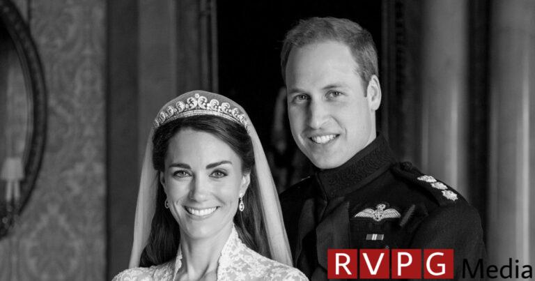 Prince William and Kate Middleton share a new wedding photo for their anniversary