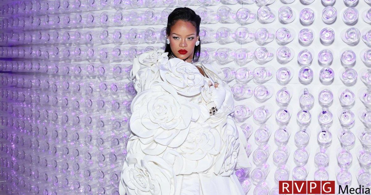 Rihanna wears a “really simple” Met gala dress with Fenty accessories