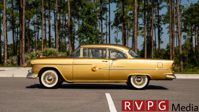 You can be the envy of all boomers in this all-gold Chevy Bel Air