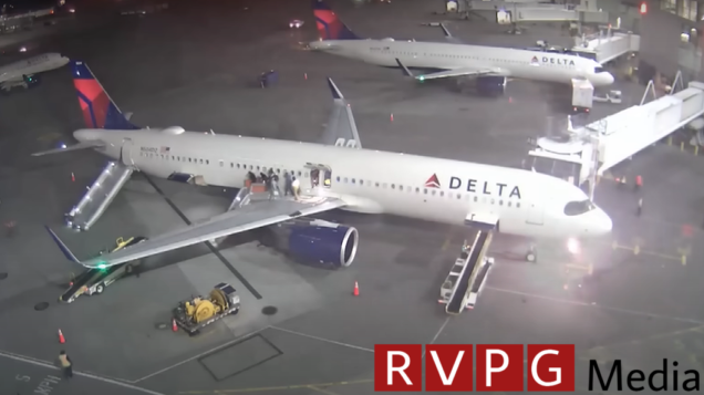 Passengers flee Delta Airbus that burst into flames in Seattle