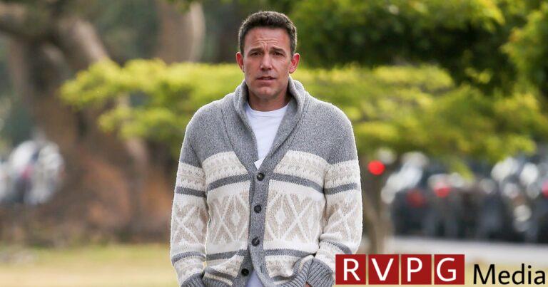 Ben Affleck embraces the cool-weather cardigan trend while in LA