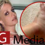 Britney Spears shows off swollen ankle after hotel incident