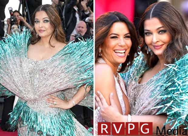 Cannes 2024: Aishwarya Rai Bachchan wears silver Falguni Shane peacock dress with turquoise fringe;  reunites with Eva Longoria at 'Kinds of Kindness' 2024 premiere: Bollywood News - Bollywood Hungama