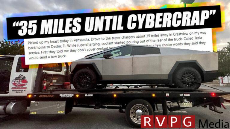 Cybertruck breaks down 35 miles after delivery, Tesla says coolant leaks not covered