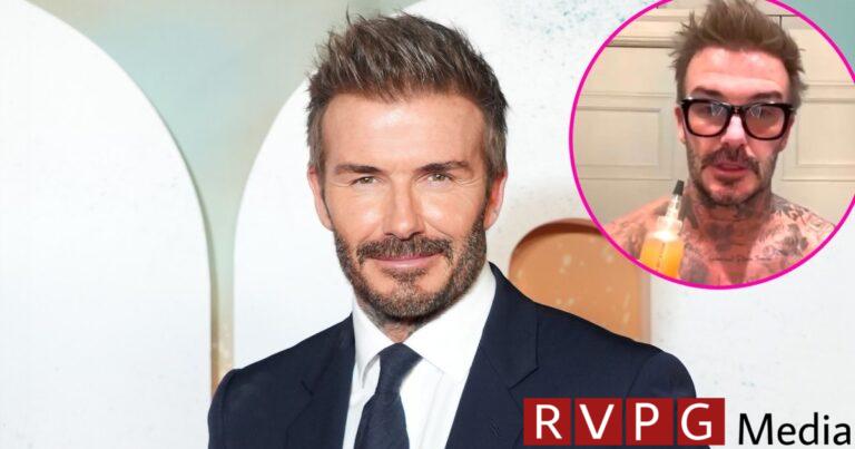 David Beckham uses his wife Victoria Beckham's skin care products