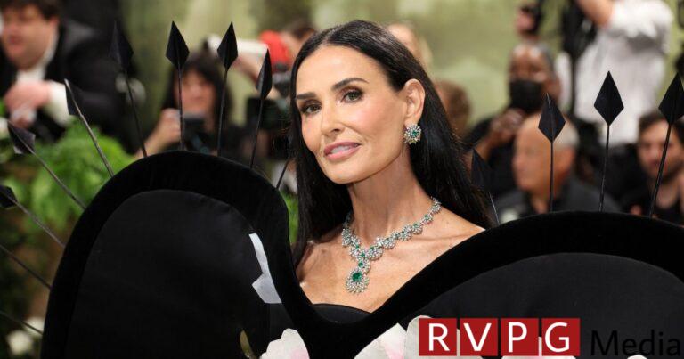 Demi Moore is flawless as a flower in a 3-D dress at the 2024 Met Gala