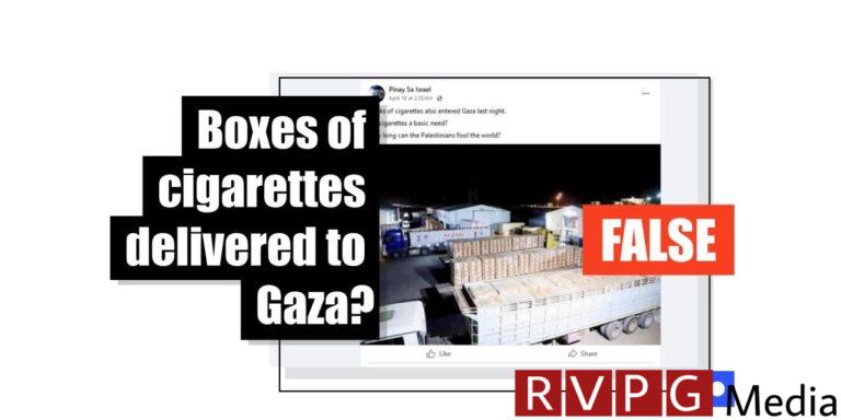 Facebook posts target Gaza aid organizations with the unfounded claim of “cigarette deliveries.”