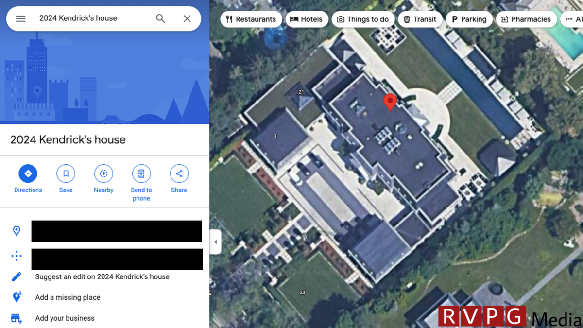 Fans are renaming Drake's Mansion to "Kendrick's House" on Google Maps