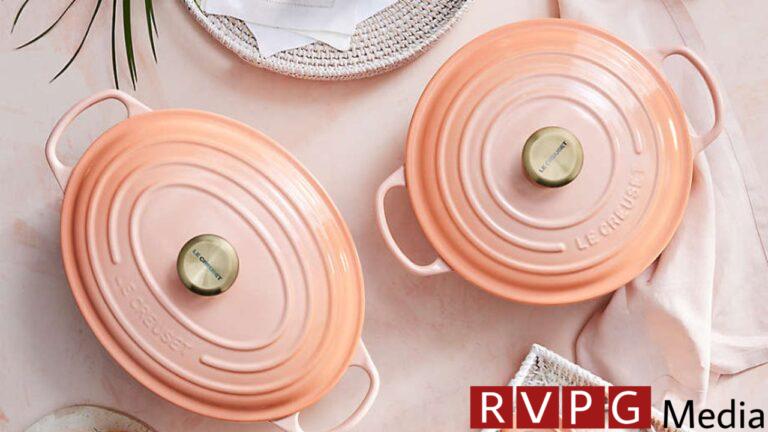 Just in time for Mother's Day, Le Creuset is launching the Pêche collection