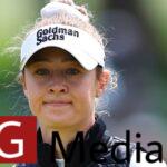 CLIFTON, NJ - MAY 11: Nelly Korda of the United States reacts after making a birdie putt on the third green during the third round of the Cognizant Founders Cup at Upper Montclair Country Club on May 11, 2024 in Clifton, New Jersey. (Photo by Rich Graessle/Icon Sportswire) (Icon Sportswire via AP Images)