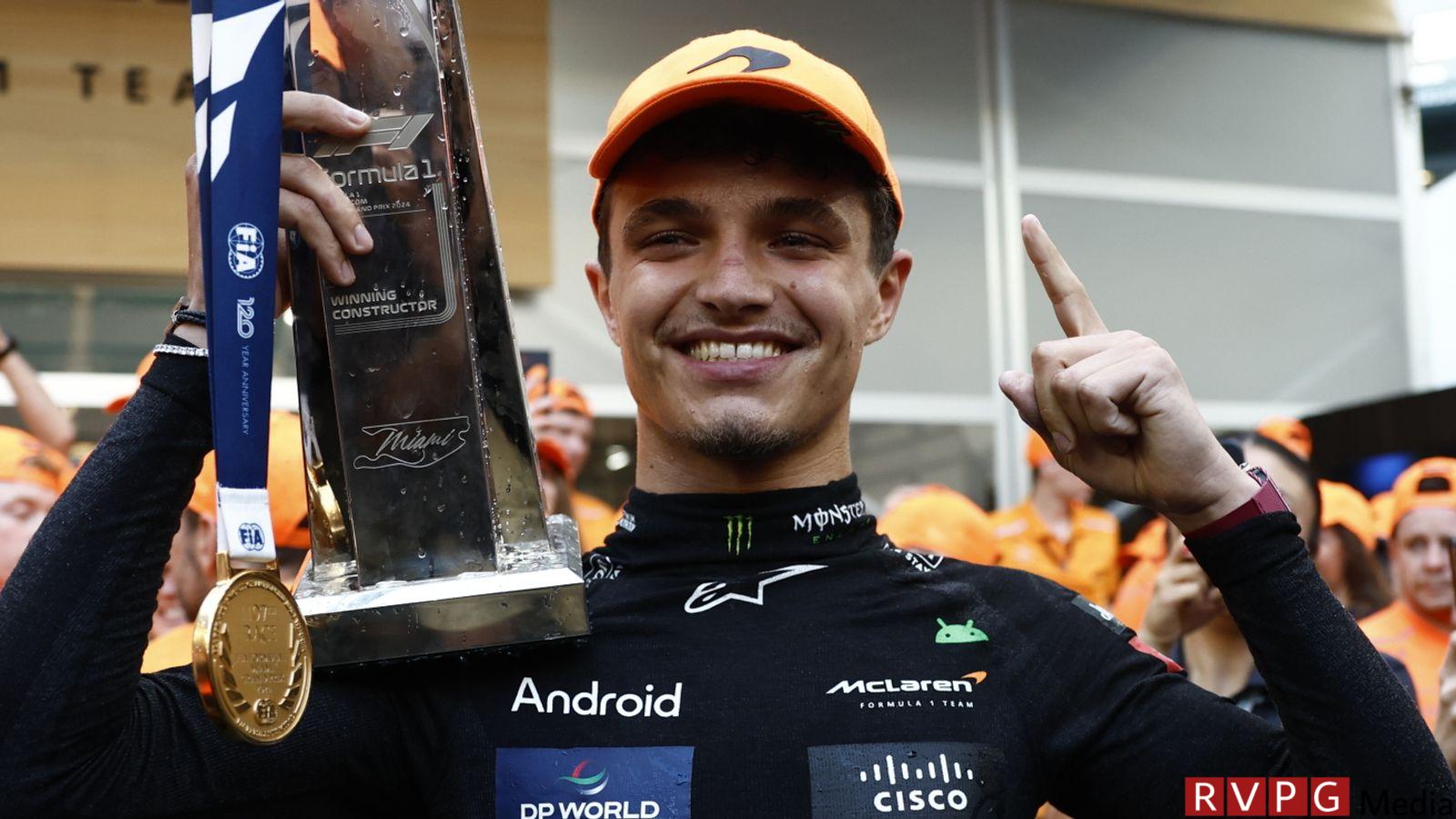 Lando Norris: McLaren driver opens emotional first F1 victory at Miami Grand Prix