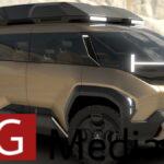 The Mitsubishi D:X Concept van seen from a front quarter angle