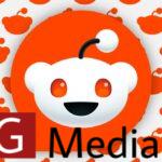 large Reddit logo overlaying background of smaller logo silhouettes