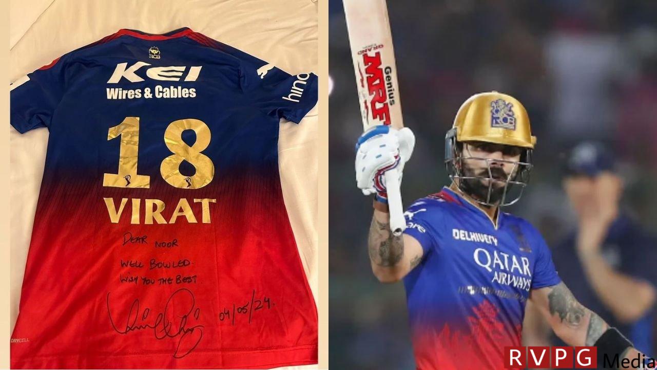 Virat Kohli gifts his signed jersey to Noor Ahmad