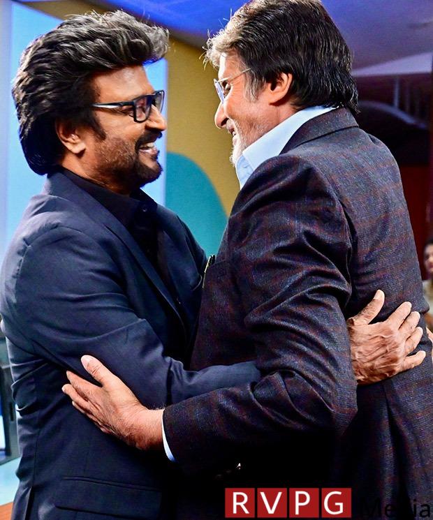 Rajinikanth hugs Amitabh Bachchan on the sets of Vettaiyan, see: Bollywood News – Bollywood Hungama