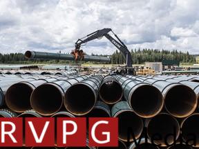 Pipes for the Trans Mountain pipeline