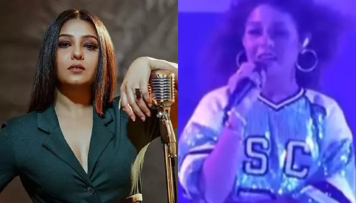 Sunidhi Chauhan Deals Calmly When A Person Throws A Bottle At Her Mid-Concert, Gives A Sassy Reply