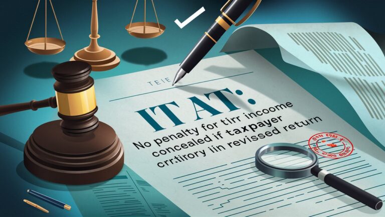 ITAT: No Penalty for Income Concealed if Taxpayer Corrects Error in Revised Return